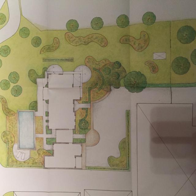 Tuinontwerp grote landelijke tuin